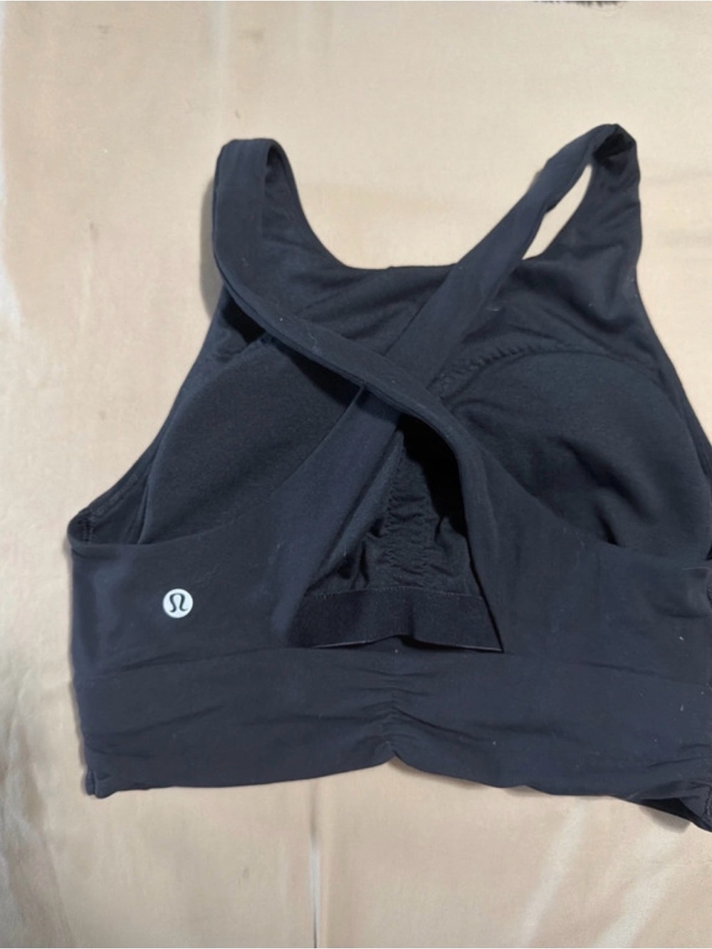 TOP Moda Black Racerback Crop Top - Picture 2 of 3